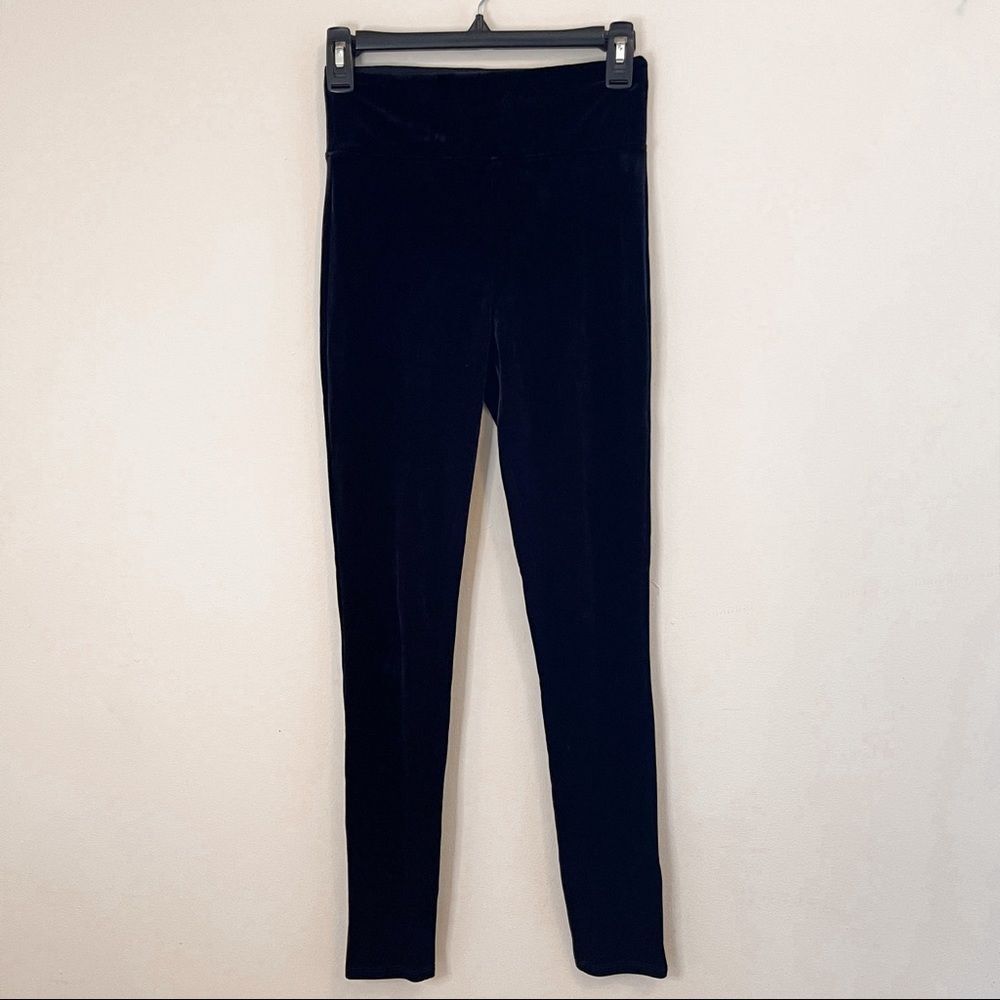 Assets by Spanx Black Velvet Leggings Size S